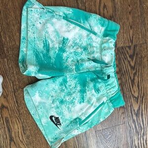 Nike Aqua and White Athletic Shorts